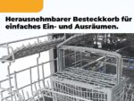 EXQUISIT GSP206-030D schwarz Geschirrspüler (freistehend (Besteckkorb, 55 cm breit, 49 dB (A), D) – Bild 7