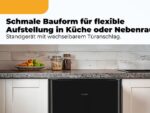 EXQUISIT KGC590-30-E-040E schwarz Kühl-Gefrierkombination (E, 850 mm hoch, Schwarz) – Bild 3