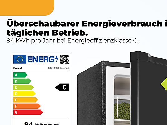 149926006_2-1.jpg EXQUISIT GB540-050C schwarz Mini Gefrierschrank (C, 495 mm hoch) – Bild 1
