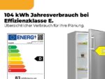 EXQUISIT KS5320-V-H-040D inoxlook Vollraumkühlschrank (D, 1426 mm hoch, Edelstahloptik) – Bild 2