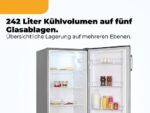 EXQUISIT KS5320-V-H-040D inoxlook Vollraumkühlschrank (D, 1426 mm hoch, Edelstahloptik) – Bild 5
