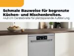 EXQUISIT GSP59109-451D silber Geschirrspüler (Standgerät, 448 mm breit, 49 dB (A), D) – Bild 3