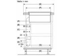 BOSCH PVQ711H26E, Kochfeld mit Dunstabzug (710 mm breit, 522 mm tief) – Bild 2