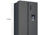 CHIQ FSS559NEI42D Großzügige Räumlichkeiten Side-by-Side (323 kWh/Jahr, E, 1770 mm hoch, Dunkler Edelstahl Look) – Bild 5