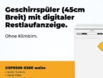 EXQUISIT GSP 9309-030 E WEISS Geschirrspüler (Standgerät (Besteckkorb, 448 mm breit, 49 dB (A), E) – Bild 2