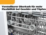 EXQUISIT GSP 9309-030 E WEISS Geschirrspüler (Standgerät (Besteckkorb, 448 mm breit, 49 dB (A), E) – Bild 7